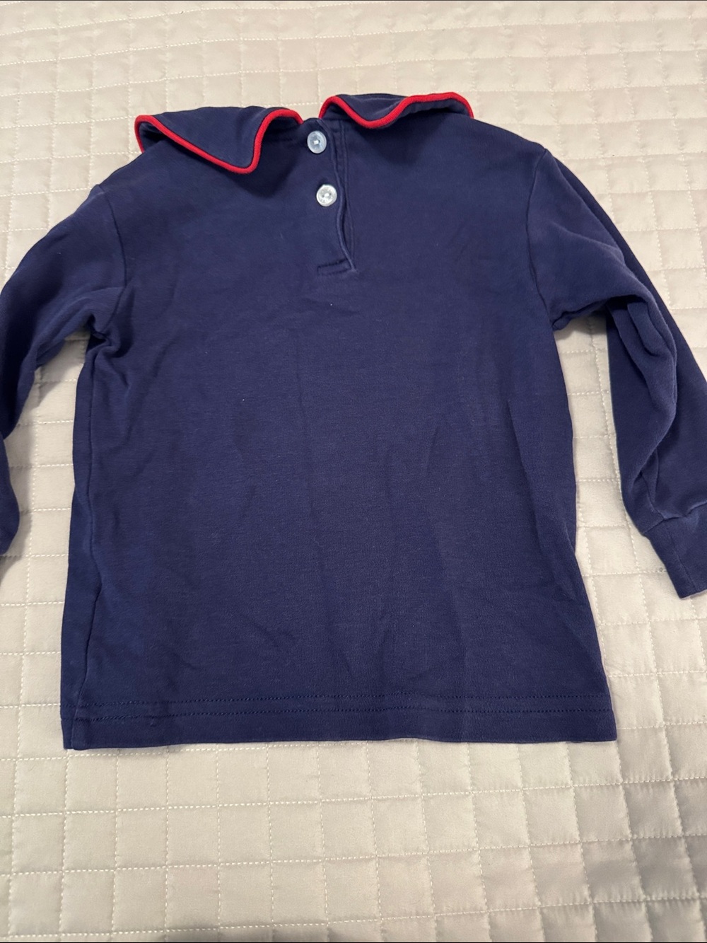 Luigi kids size 2T navy knit shirt with appliqué - Picture 4 of 5